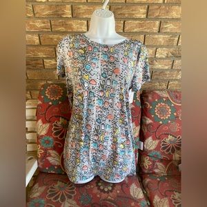 Snakeskin Print Short Sleeve Top sz S NWT